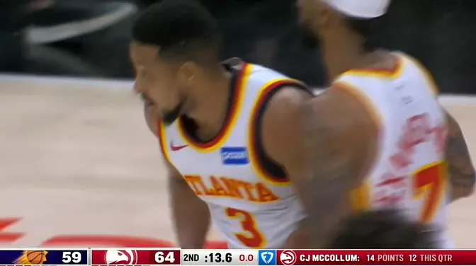 DB旗舰-CJ-麦科勒姆次节单节砍下14分，老鹰半场64-59领先太阳